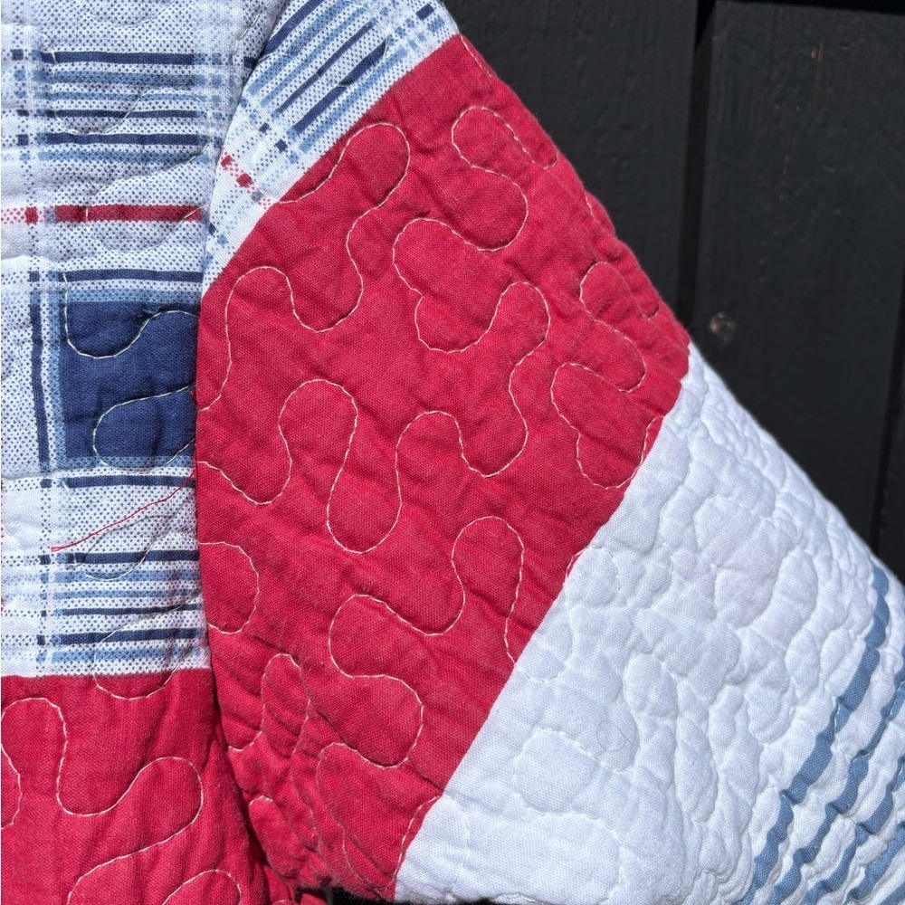 4t Kids Red and Blue Plaid Hoodie - Picture 6 of 8
